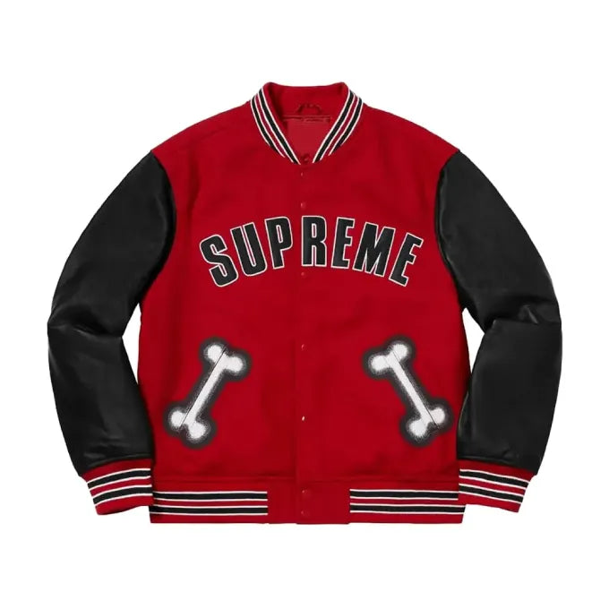 Supreme Bone Varsity Jacket