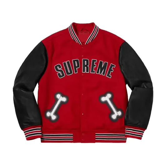 Supreme Bone Varsity Jacket