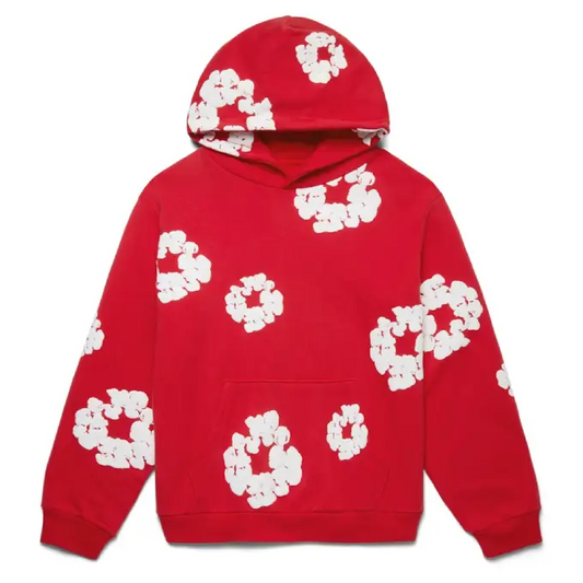 Unisex Denim Tears Red Pullover Hoodie