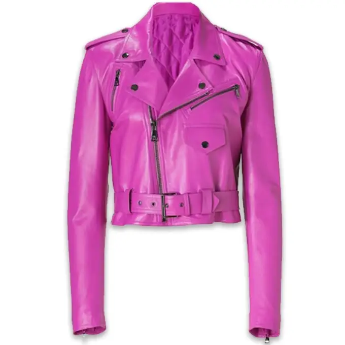 Hot Pink Leather Jacket
