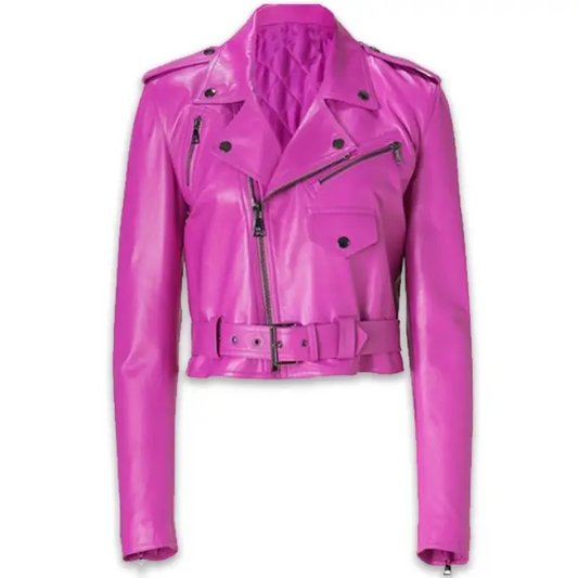 Hot Pink Leather Jacket