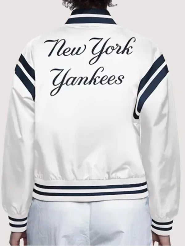 New York Yankees White Starter Varsity Jacket